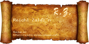 Reichl Zalán névjegykártya