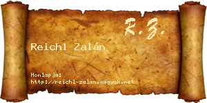 Reichl Zalán névjegykártya